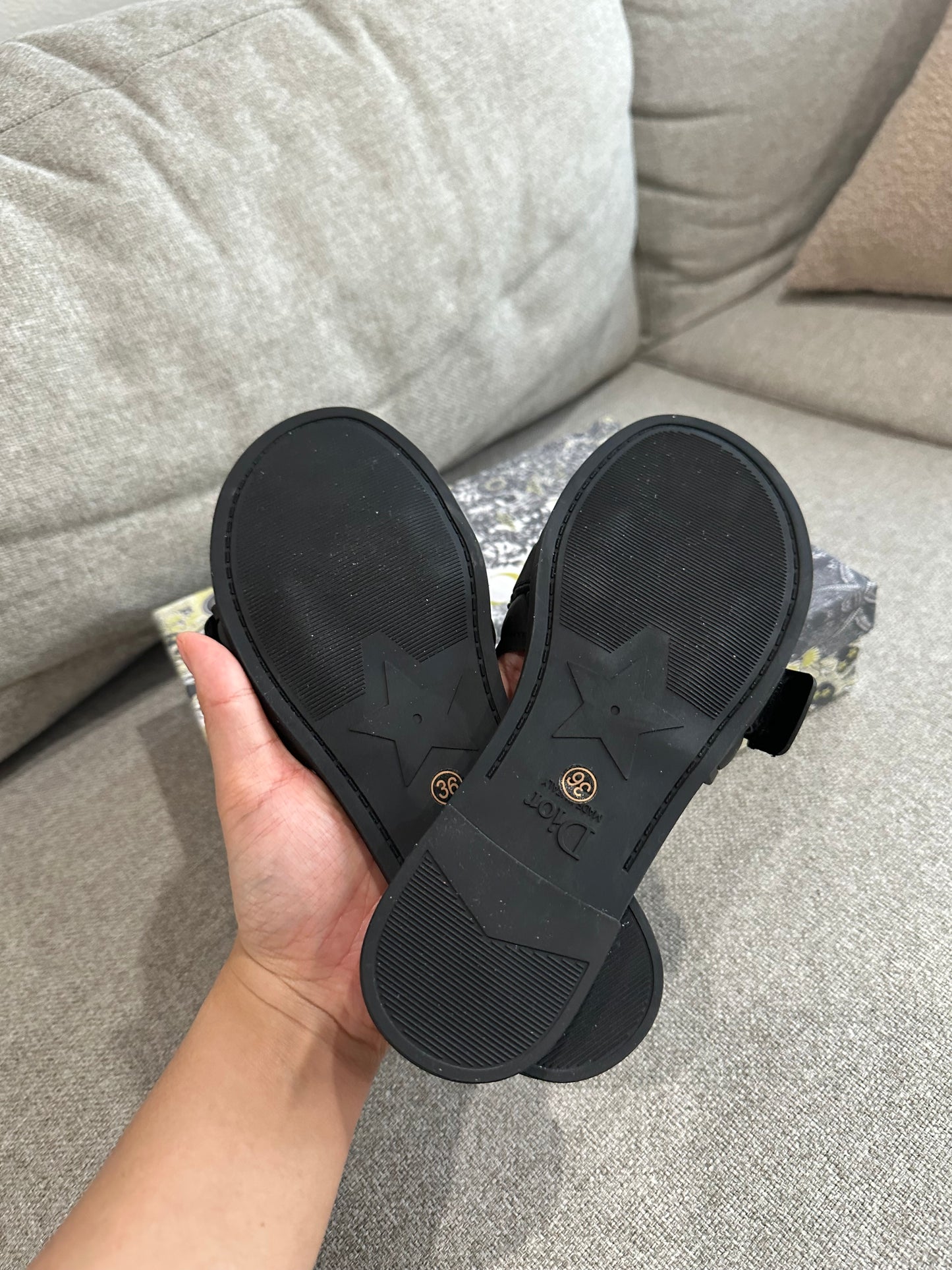 Dior black sandals EU36