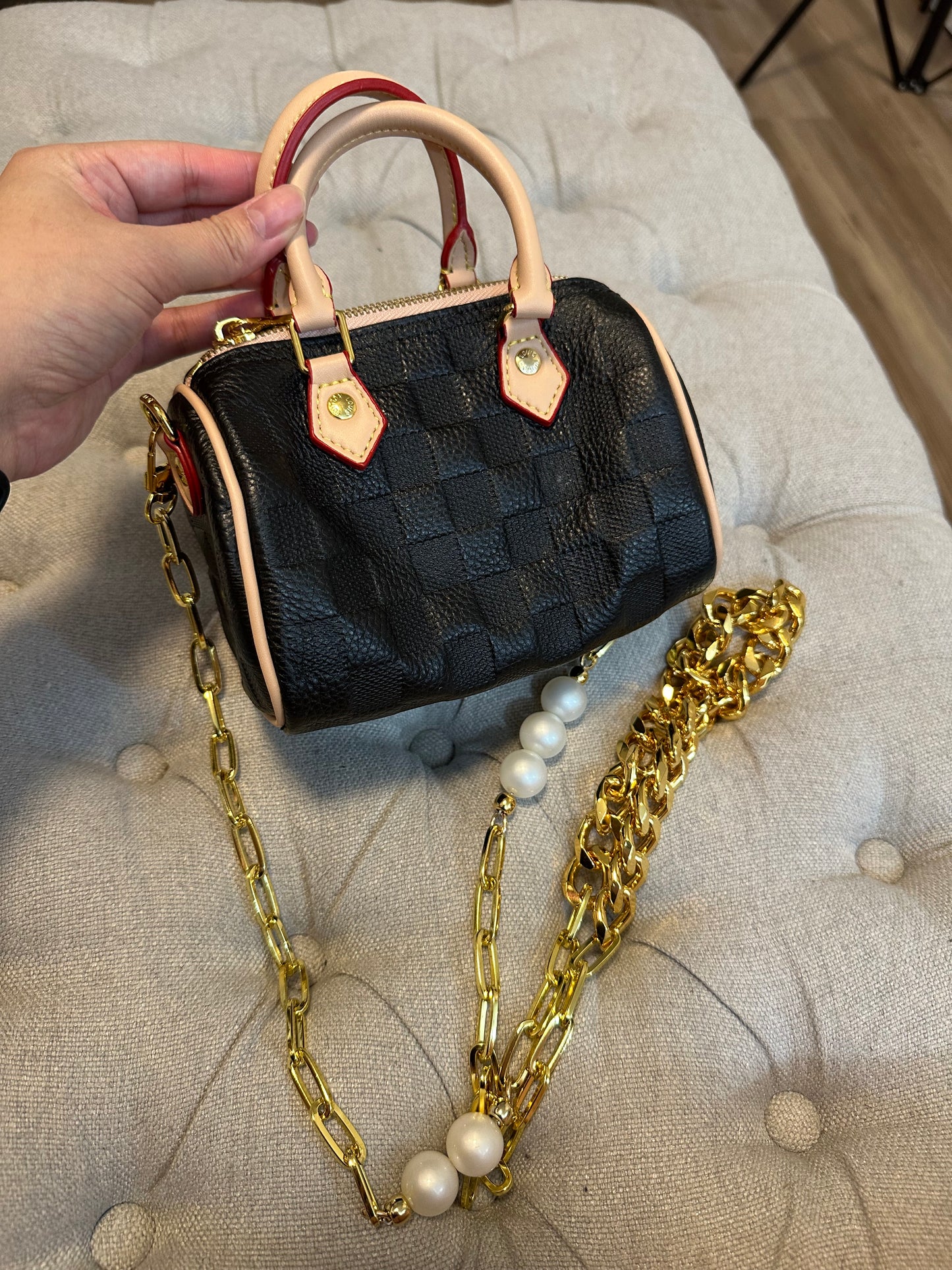 LV mini speedy black bag