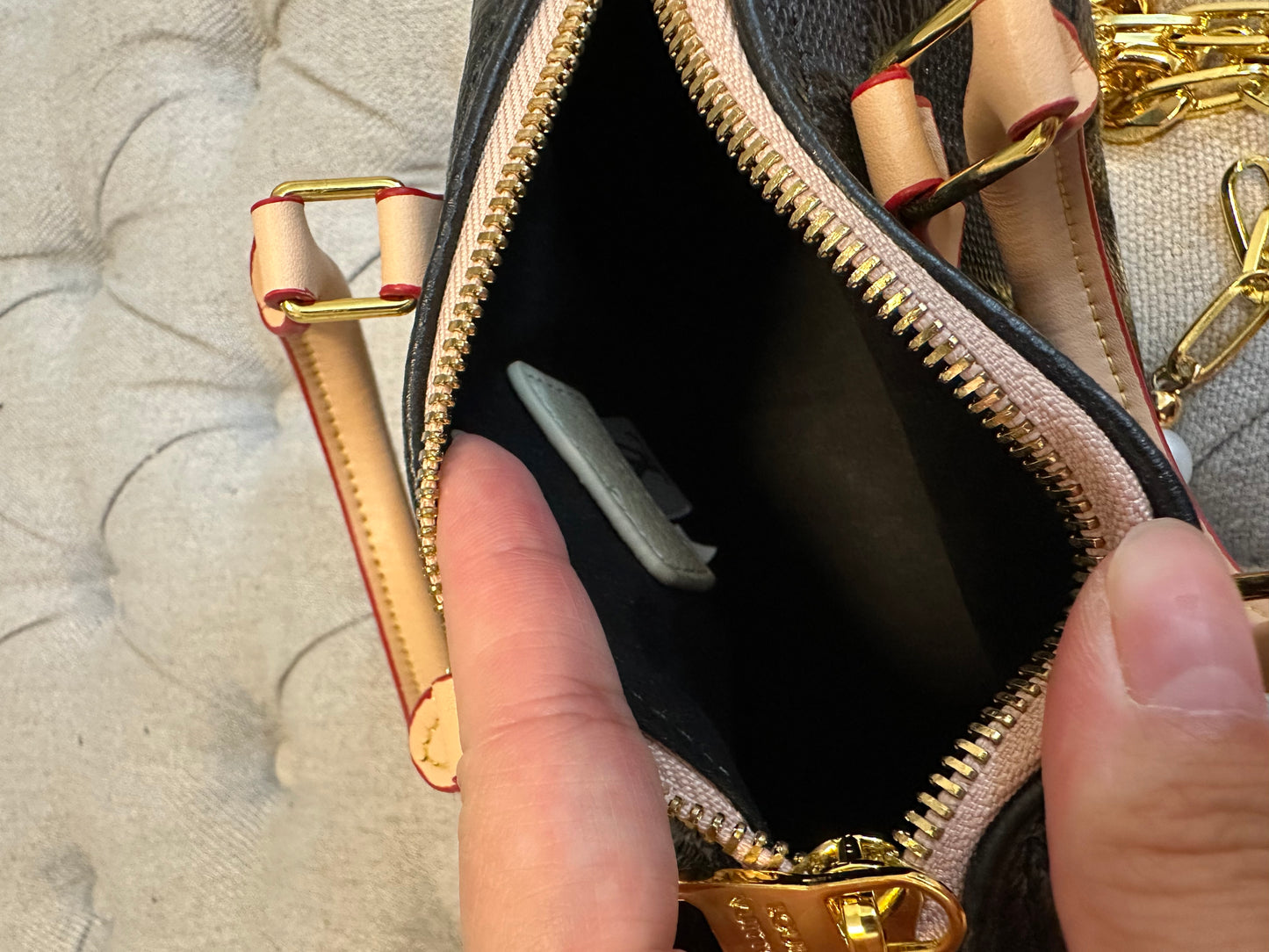 LV mini speedy black bag