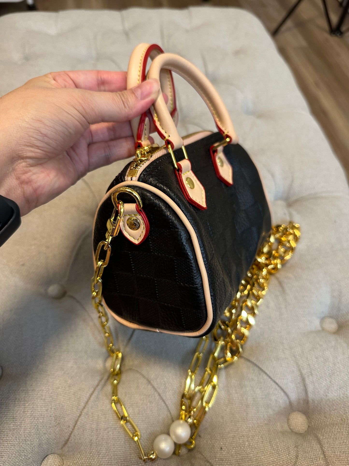 LV mini speedy black bag